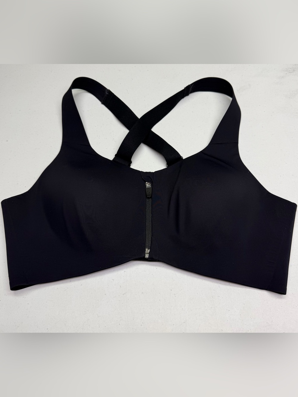 Knix Catalyst Front Zip Sports Bra Black Size 4 Wireless *P1012